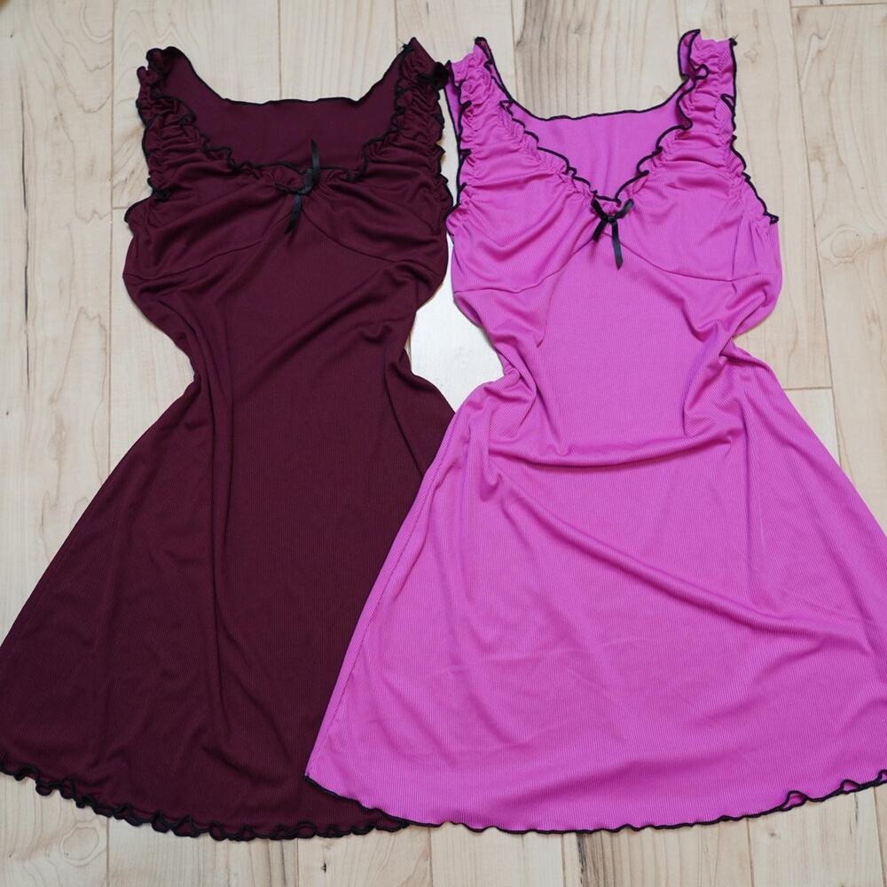 SHEIN Coquette Ruffle Mini Dresses Bundle M